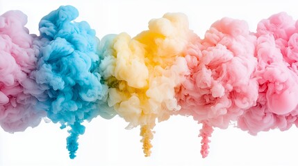 Fototapeta premium Pastel Ink Clouds Abstract Background