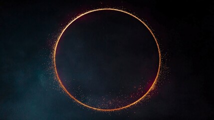 Golden Glitter Circle Frame  Shimmering  Elegant  Luxury Background