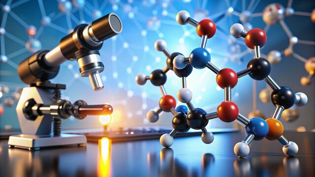 Monolaurin Molecular Structure: 3D & Flat Models, Microscopic View of Monoglyceride Chemical Formula