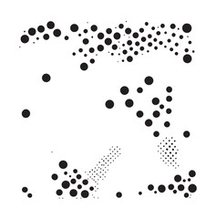 Seamless dots pattern, design for decoration, Black polka dots on white background, wrapping paper, print, vector illustration