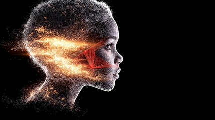 Abstract Child Portrait  AI Art   Energy   Connectivity   Innovation