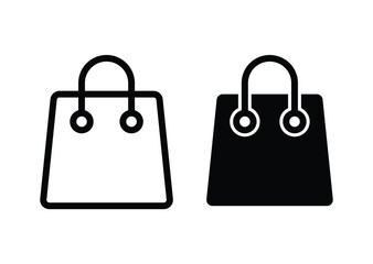 shopping bag icon set