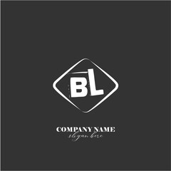 vector BL illustration of a logo for a company background abstract