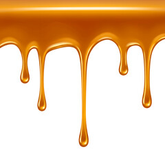 Golden Caramel Sauce Dripping Sweet Treat Dessert Texture Food Background Sticky Honey