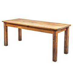 Rustic Wooden Table with Natural Finish Ideal for Dining or Decorative Use in Home or Restaurant Settings