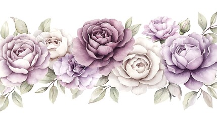 Watercolor floral art a serene close-up of nature-inspired botanical arrangements