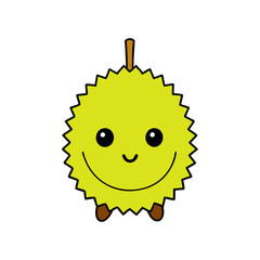 Fototapeta premium Cute durian cartoon vector