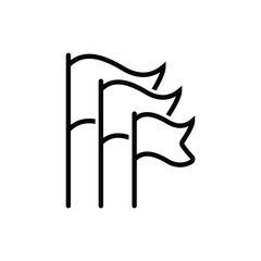 Fototapeta premium triple flag icon outlines