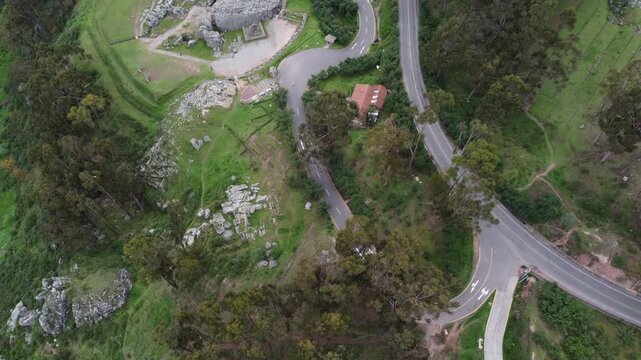 Q'enqo archaeological complex near cusco in peru