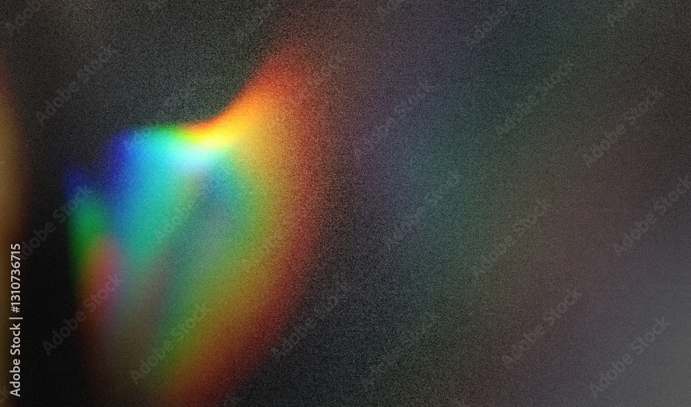 Wall mural prism light leak texture for photo overlay and effect. lens flare in abstract background. bokeh effe