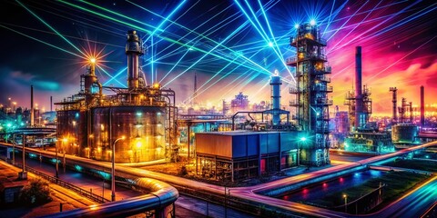 Night Industrial Organic Line Art Website Banner - Abstract Grunge Texture