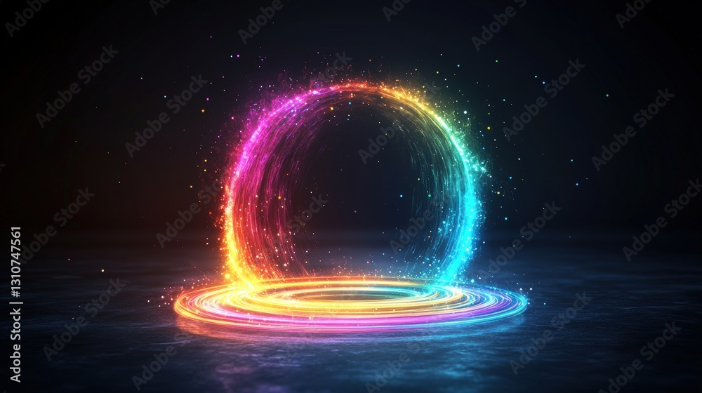 Poster colorful of light displaying a beautiful array of bright colors creating an artistic and eye-catchin