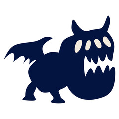 Cute Halloween Monster Illustration in Flat Design Style. Vector Character.