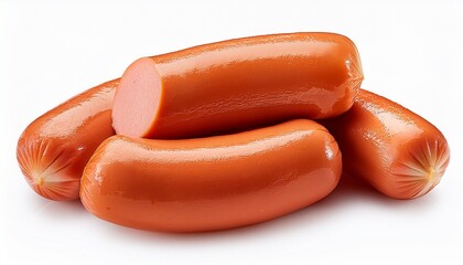 sausages isolated on a white