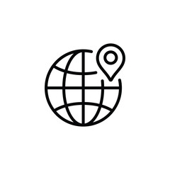 Globe Icon vector illustration, Go to web symbol icon