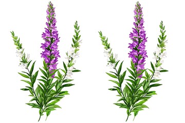 Naklejka premium Nature's vibrant floral beauty watercolor garden scene from an artistic perspective