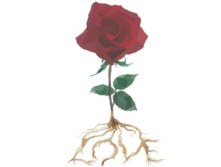 Blossoming Red Rose