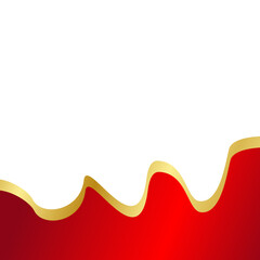 Abstract Red And Gold Wave Graphic