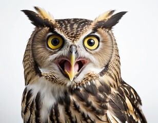 Close-up of a Screeching Owl