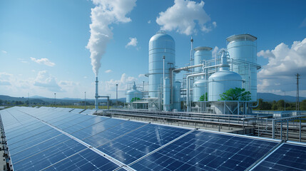 Solarpowered atmospheric CO2 extractors producing synthetic fuels