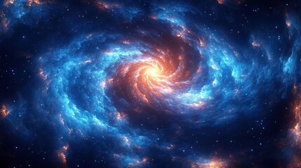 Obraz premium Cosmic Spiral Nebula in Deep Space