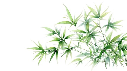 Fototapeta premium Nature-inspired watercolor style floral artwork tranquil environment artistic viewpoint