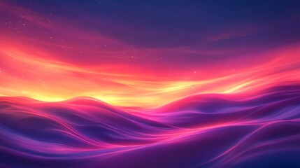 Obraz premium Vivid and colorful abstract landscape with bright flowing skies