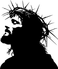 예수 그리스도 실루엣 벡터 일러스트