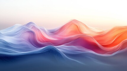 Obraz premium Colorful abstract waves flow across the picture creating an artful design