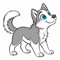 Obraz premium Siberian Husky Dog Vector