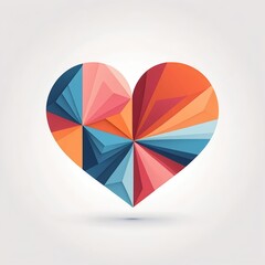 Obraz premium Abstract Colorful Geometric Heart