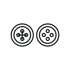 Buttons tailor and fashion icon represents elegance and craftsmanship, perfect for sewing, clothing design, textile projects, and stylish branding.