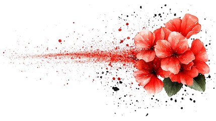 Vibrant flower art nature in watercolor style botanical illustration floral concept