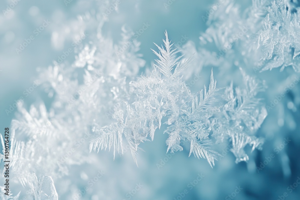Fototapete beautiful frozen ice crystals with subtle reflections create an abstract frost effect showcasing sof