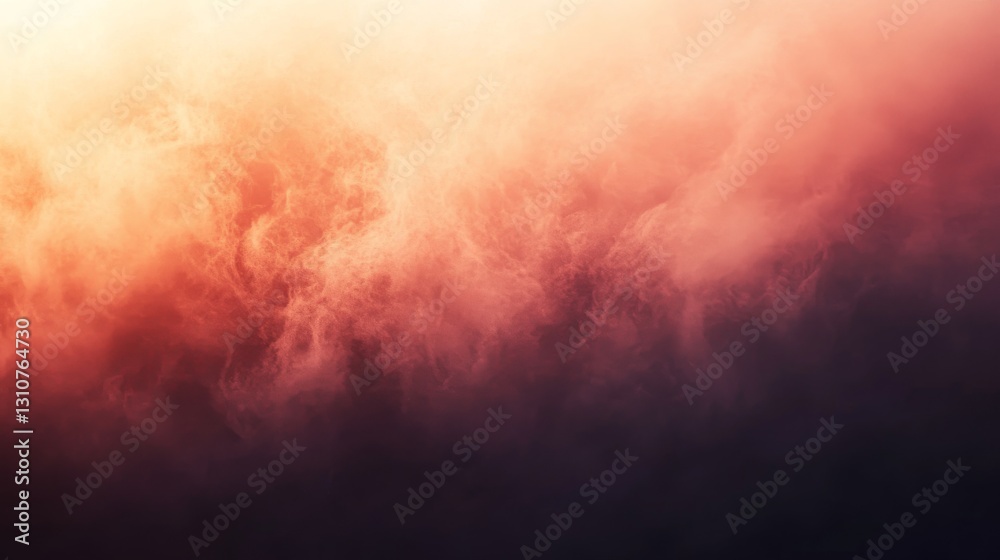 Wall mural abstract view of swirling cloudy formations in gradient colors