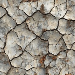 Fototapeta premium Cracked dry earth texture. (1)