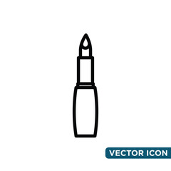Simple Lipstick Icon Design Template 