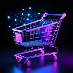 Neon Shopping Cart with Network Connection