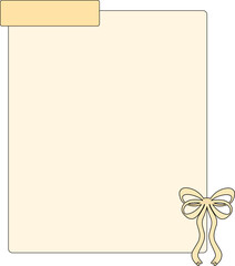 Cute Background with Bow Decoration Decorative Banner with Ribbons
