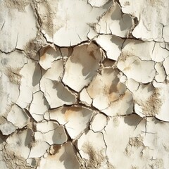 Naklejka premium Cracked, dry, parched earth texture.