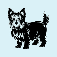 Fototapeta premium Yorkshire Terrier Silhouette vector