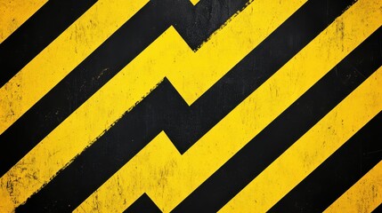 Bold Yellow and Black Stripe Pattern with Grunge Effect Background