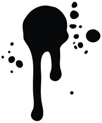 Abstract Ink Splatter Vector Art