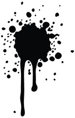 Abstract Ink Splatter Vector Art
