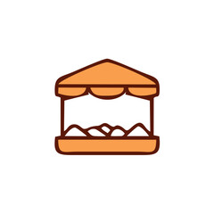 Outline set of food courts vector icons for web design isolated on white background