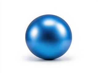 Perfect blue sphere, isolated on white.