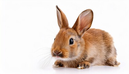 Fototapeta premium little rabbit isolated on white
