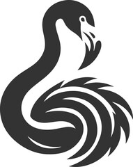 A flamingo looking back over its shoulder animal vector