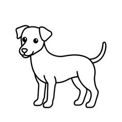 Cute Doggy Outline Icon