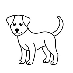 Cute Doggy Outline Icon
